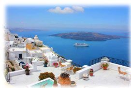 santorini vista volcan